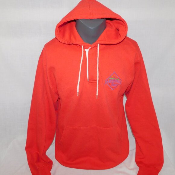 Vintage Jasper Park The Canadian Rockies Adult XL Red Hoodie - Picture 12 of 12